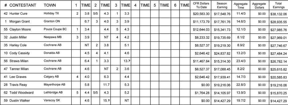 Steer Wrestling Aggregate