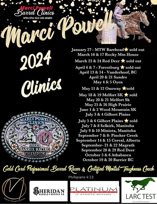 MARCI POWELL BARREL RACING CLINICS