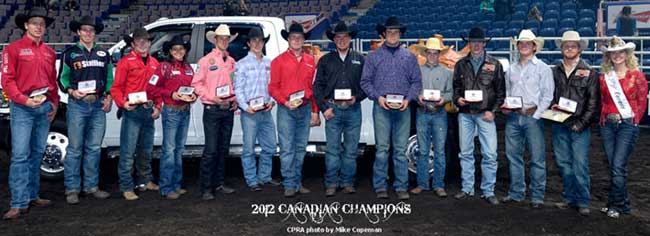 2012 Canadian Pro Rodeo Champions